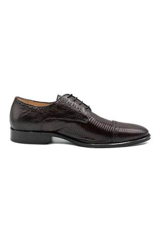 Zelli Italia Giovanni Brown Teju Lizard Skin Derby (ZEL1037)-AmbrogioShoes