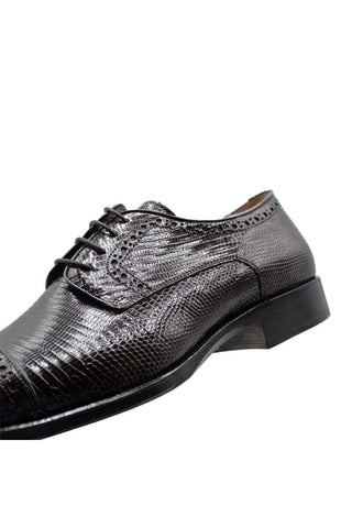 Zelli Italia Giovanni Brown Teju Lizard Skin Derby (ZEL1037)-AmbrogioShoes