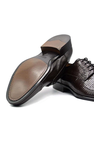 Zelli Italia Giovanni Brown Teju Lizard Skin Derby (ZEL1037)-AmbrogioShoes