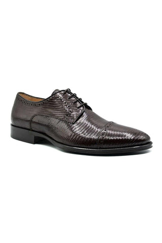 Zelli Italia Giovanni Brown Teju Lizard Skin Derby (ZEL1037)-AmbrogioShoes