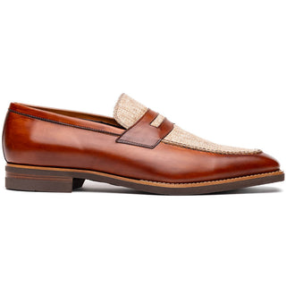 Zelli Italia Lago Men's Shoes Cognac Calf-Skin Leather Slip-On Penny Loafer (ZEL1022)-AmbrogioShoes