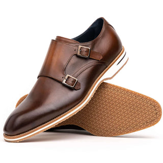 Zelli Italia Legerra Brown Calf-Skin Leather Monk-Strap (ZEL1075)-AmbrogioShoes