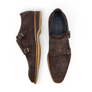 Zelli Italia Legerra Brown Goat-Skin Suede Monk-Strap (ZEL1073)-AmbrogioShoes