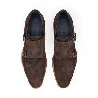Zelli Italia Legerra Brown Goat-Skin Suede Monk-Strap (ZEL1073)-AmbrogioShoes