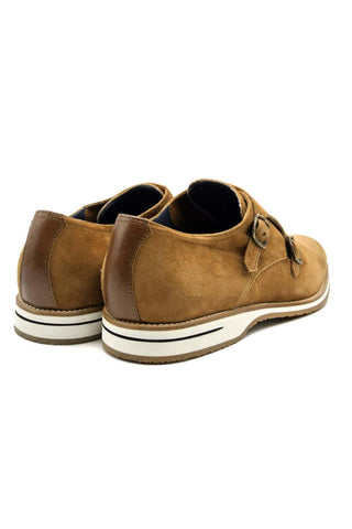 Zelli Italia Legerra Cognac Goat-Skin Suede Monk-Strap (ZEL1073)-AmbrogioShoes