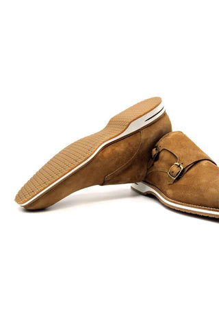 Zelli Italia Legerra Cognac Goat-Skin Suede Monk-Strap (ZEL1073)-AmbrogioShoes