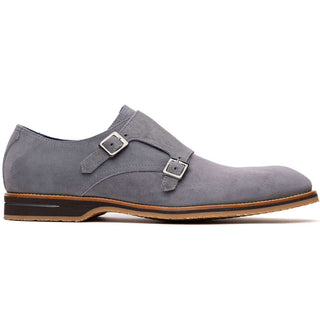 Zelli Italia Legerra Gray Goat-Skin Suede Monk-Strap (ZEL1073)-AmbrogioShoes