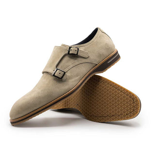 Zelli Italia Legerra Sand Goat-Skin Suede Monk-Strap (ZEL1073)-AmbrogioShoes
