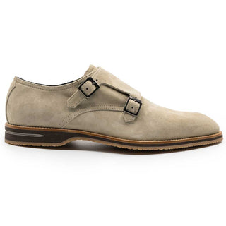 Zelli Italia Legerra Sand Goat-Skin Suede Monk-Strap (ZEL1073)-AmbrogioShoes
