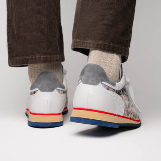 Zelli Italia Leo Men's Shoes Gray Multi Goat-Skin Suede Sneaker (ZEL1060)-AmbrogioShoes