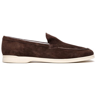 Zelli Italia Livorno Men's Shoes Mocha Goat-Skin Suede Slip-On Loafer (ZEL1030)-AmbrogioShoes