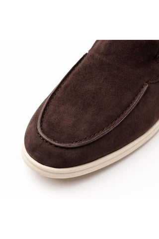 Zelli Italia Livorno Mocha Goat-Skin Suede Slip-On Loafer (ZEL1030)-AmbrogioShoes