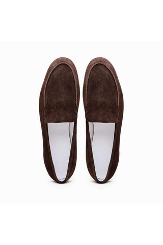 Zelli Italia Livorno Mocha Goat-Skin Suede Slip-On Loafer (ZEL1030)-AmbrogioShoes