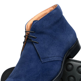 Zelli Italia Marco Men's Shoes Navy Calf-Skin Suede Chukka Boot (ZEL1067)-AmbrogioShoes