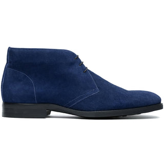 Zelli Italia Marco Men's Shoes Navy Calf-Skin Suede Chukka Boot (ZEL1067)-AmbrogioShoes