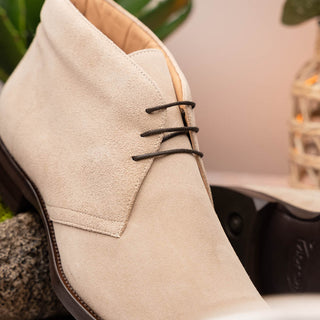 Zelli Italia Marco Men's Shoes Sand Calf-Skin Suede Chukka Boot (ZEL1067)-AmbrogioShoes