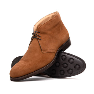 Zelli Italia Marco Men's Shoes Tobacco Calf-Skin Suede Chukka Boot (ZEL1067)-AmbrogioShoes