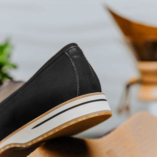 Zelli Italia Meo 3 Men's Shoes Black Suede Goat Skin Penny Loafer (ZEL1002)-AmbrogioShoes