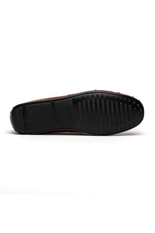 Zelli Italia Monza Brandy Ostrich Skin Driver (ZEL1047)-AmbrogioShoes