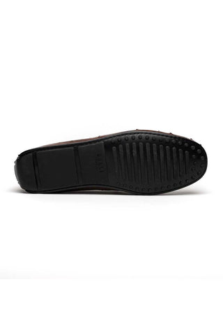 Zelli Italia Monza Brown Ostrich Skin Driver (ZEL1047)-AmbrogioShoes