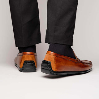 Zelli Italia Monza Cognac Calf-Skin Leather Driver (ZEL1046)-AmbrogioShoes