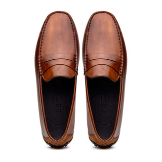 Zelli Italia Monza Cognac Calf-Skin Leather Driver (ZEL1046)-AmbrogioShoes