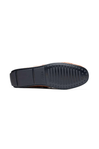 Zelli Italia Monza Cognac Crocodile Skin Driver (ZEL1043)-AmbrogioShoes