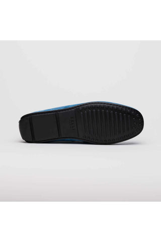 Zelli Italia Monza Denim Calf-Skin Suede & Crocodile Skin Driver (ZEL1044)-AmbrogioShoes