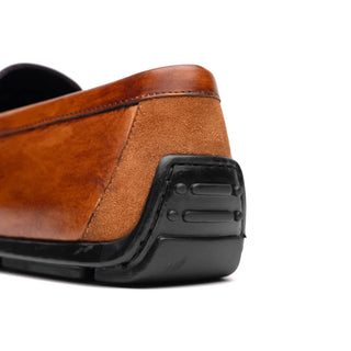 Zelli Italia Monza Men's Shoes Cognac Calf-Skin Leather Driver (ZEL1046)-AmbrogioShoes