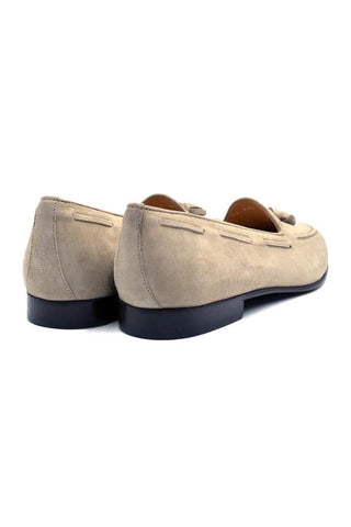 Zelli Italia Naples Bone Suede Goat-Skin Tassel Loafer (ZEL1024)-AmbrogioShoes