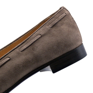 Zelli Italia Naples Men's Shoes Mocha Suede Goat-Skin Tassel Loafer (ZEL1024)-AmbrogioShoes