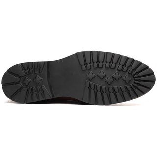 Zelli Italia Roma Men's Shoes Black Suede Leather Penny Loafer (ZEL1032)-AmbrogioShoes