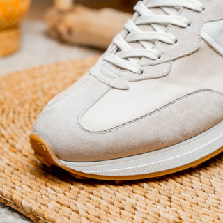 Zelli Italia Roxi Men's Shoes Taupe Suede & Calf-Skin Leather Sneaker (ZEL1078)-AmbrogioShoes