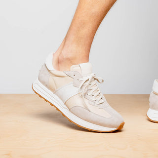 Zelli Italia Roxi Men's Shoes Taupe Suede & Calf-Skin Leather Sneaker (ZEL1078)-AmbrogioShoes