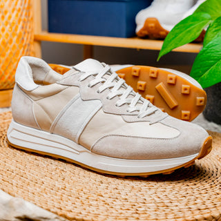 Zelli Italia Roxi Men's Shoes Taupe Suede & Calf-Skin Leather Sneaker (ZEL1078)-AmbrogioShoes