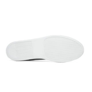 Zelli Italia Russo Men's Shoes Navy Burnished Calf-Skin Leather Sneaker (ZEL1050)-AmbrogioShoes