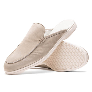 Zelli Italia Soro Men’s Shoes Gray Suede Goat-Skin Leather Sandal (ZEL1014)-AmbrogioShoes