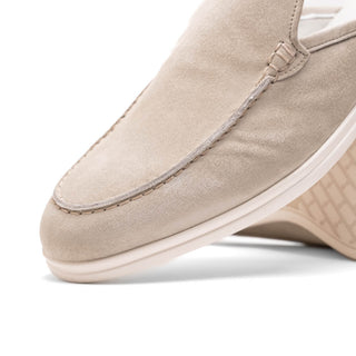 Zelli Italia Soro Men’s Shoes Gray Suede Goat-Skin Leather Sandal (ZEL1014)-AmbrogioShoes