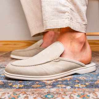 Zelli Italia Soro Men’s Shoes Gray Suede Goat-Skin Leather Sandal (ZEL1014)-AmbrogioShoes