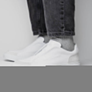 Zelli Italia Spettacolare Men's Shoes White Pebble Grain Calf-Skin Leather Slip-On Sneaker (ZEL1051)-AmbrogioShoes