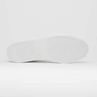 Zelli Italia Spettacolare Men's Shoes White Pebble Grain Calf-Skin Leather Slip-On Sneaker (ZEL1051)-AmbrogioShoes