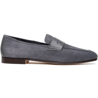 Zelli Italia Tippa Men's Shoe Gray Suede & Calf-Skin Leather Penny Loafer (ZEL1033)-AmbrogioShoes