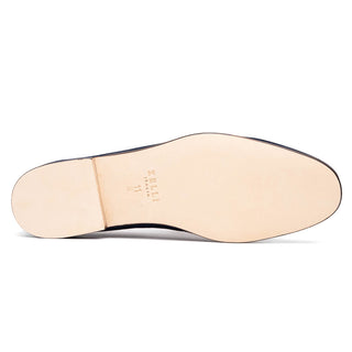 Zelli Italia Tippa Men's Shoe Navy Suede & Calf-Skin Leather Penny Loafer (ZEL1033)-AmbrogioShoes