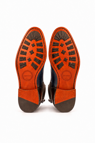 Ambrogio AMB1025 Multi 04 orange leather outsole with embossed Ambrogio logo