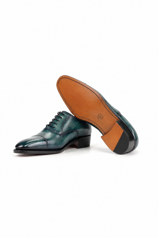 Ambrogio AMB2538 Blue 04 leather outsole with embossed Ambrogio logo