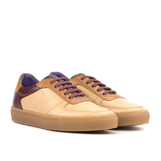 Ambrogio Handmade Multi Color Nappa / Metallic Calf-Skin Leather Trainer Sneakers (AMB2562)-AmbrogioShoes