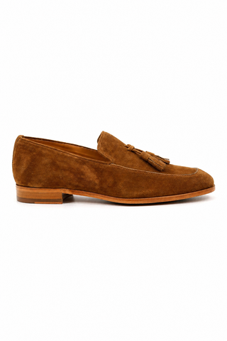 Ambrogio Suede Tassels Loafers (AMZ1002)-AmbrogioShoes