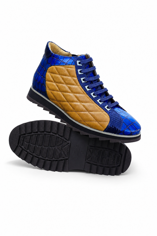 Carrucci KB626-13E Blue Cognac outsole view