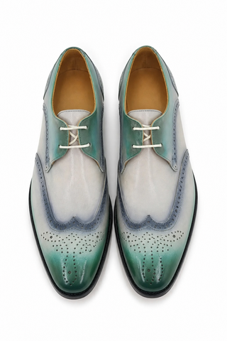 Bone/Green 05 top opening insole