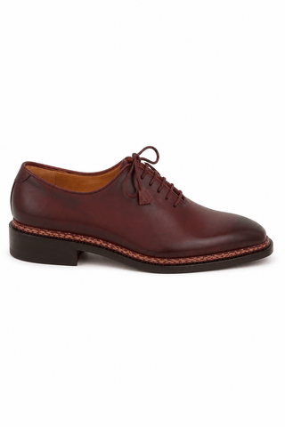 Caporicci Style 1400 Burgundy Norwegian Stitch Oxford, right-facing outer-side view
